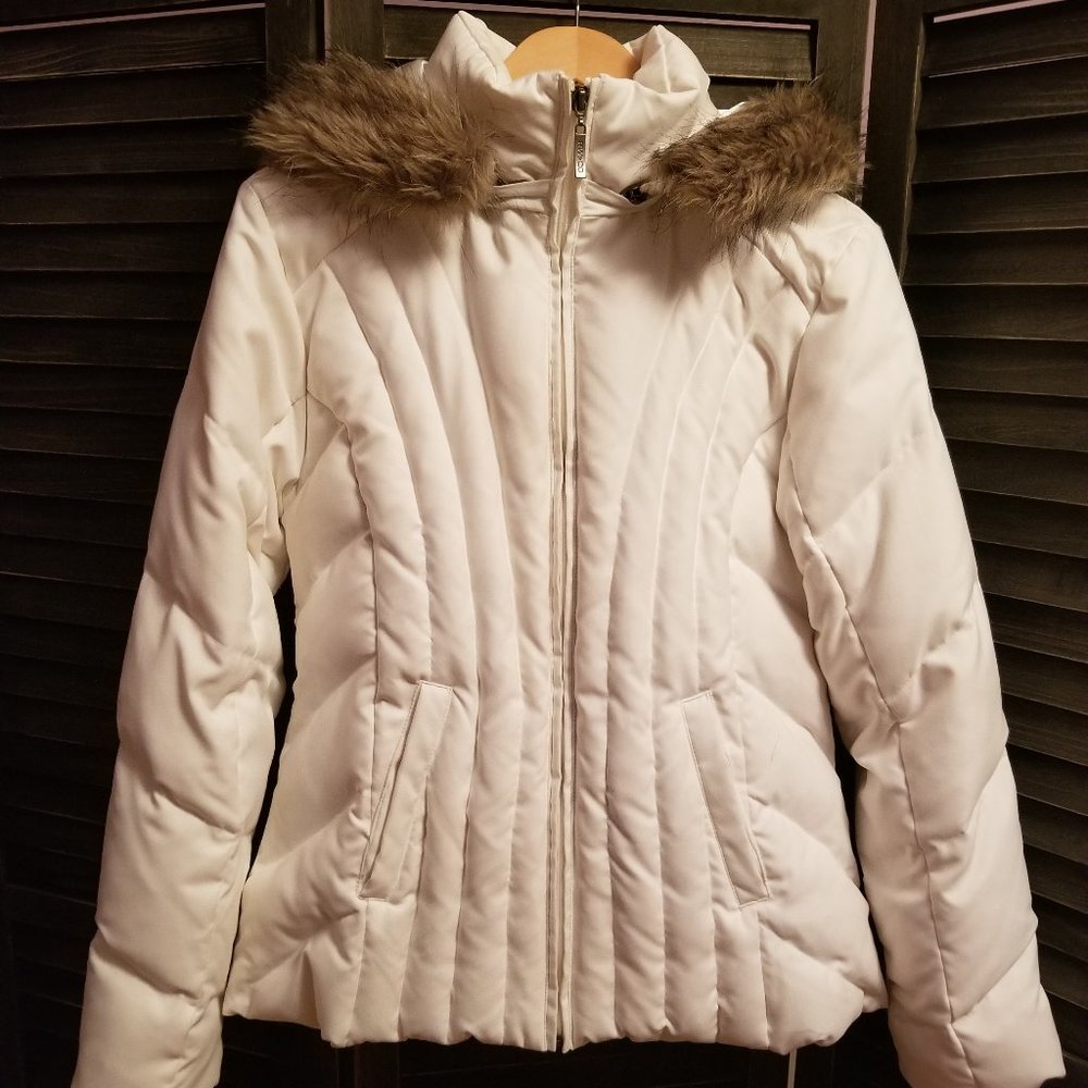 RW&CO. White Winter Coat Size L